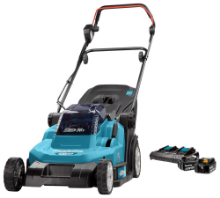 Afbeeldingen van Makita Grasmaaier 43cm - 2x 5,0Ah accu - inclusief duolader in doos