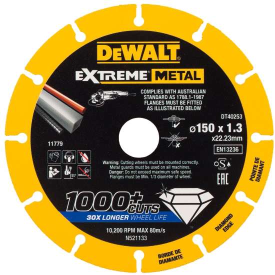 Afbeeldingen van DeWALT Extreme metal doorslijpschijf metaal DT40253