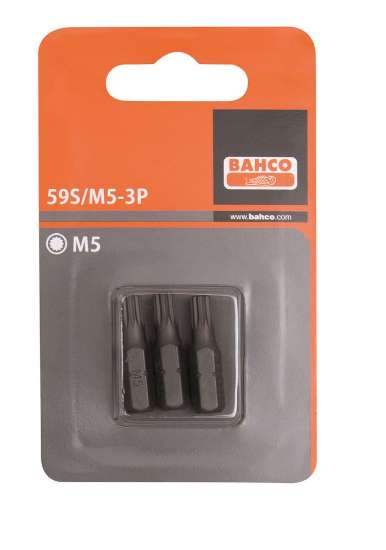 Afbeeldingen van Bahco 59S/M-3P bits XZN  25mm 1/4 blister