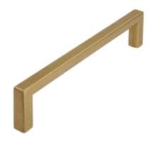 Afbeeldingen van Siro Meubelgreep metaal - boorafstand 128mm/L 136mm/H 28mm/B 8mm vintage goud 