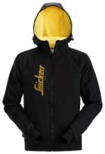 Afbeeldingen van Snickers hoodie met logo en rits 2888-0400, Maat M, zwart