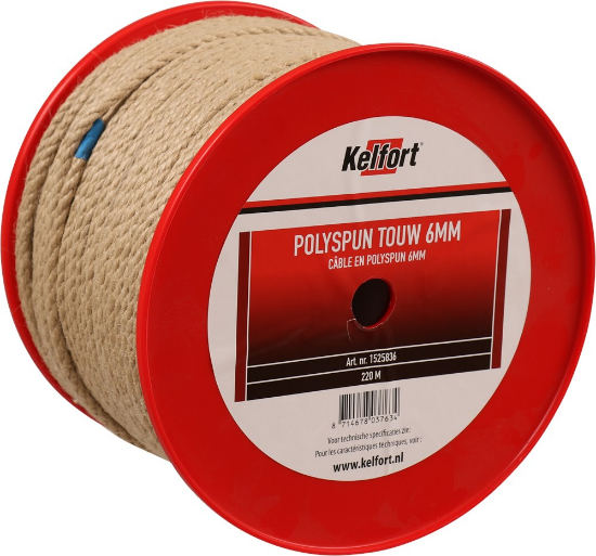 Afbeeldingen van Kelfort Touw - 6mm 220 meter - Polyspun geel 