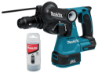 Afbeeldingen van Makita combihamer DHR243Z - 18V - zonder accu's, lader en stofafzuiging, met twee verwisselbare boorkoppen in doos