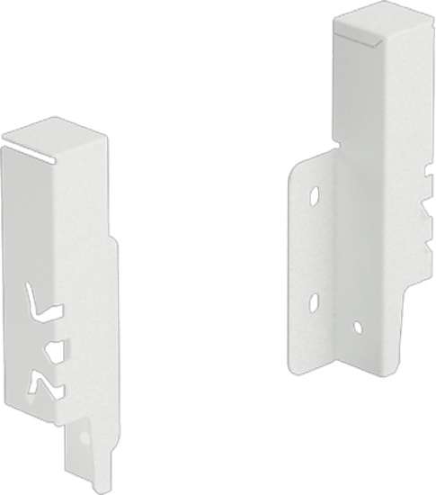 Afbeeldingen van Hettich Set achterwandverbinder ArciTech 126 mm, wit, links en rechts