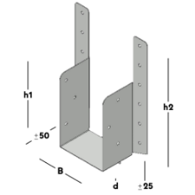 Afbeeldingen van GB Raveeldrager met strip 190/71x115mm Sendzimir Verzinkt