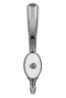 Afbeeldingen van Siro Kapstokhaak metaal - boorafstand 24mm/L 158mm/H 65mm/B 34mm antiek zilver/wit 