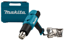 Afbeeldingen van Makita heteluchtpistool, HG6031VK - 230v 50/600 °C - inclusief diverse opzetstukken in koffer 