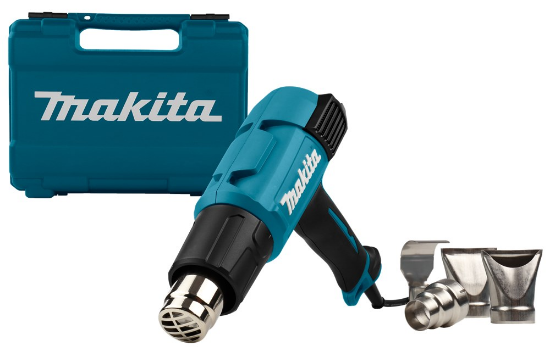 Afbeeldingen van Makita heteluchtpistool, HG6031VK - 230v 50/600 °C - inclusief diverse opzetstukken in koffer 