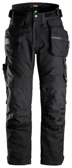 Afbeeldingen van Snickers FlexiWork GORE-TEX geïsoleerde werkbroek 6580-0404, Maat 23, zwart