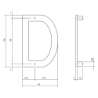 Afbeeldingen van INTERSTEEL Huisletter D 100 mm rvs geborsteld 4026