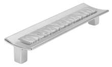 Afbeeldingen van Siro Meubelgreep metaal - boorafstand 128mm/L 137mm/H 21mm/B 36mm chroom glanzend 
