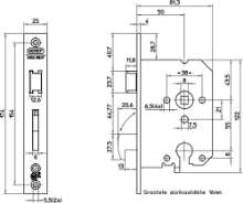 Afbeeldingen van Nemef VH slot 4109-50 25 DR 1+3 SKG**