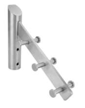 Afbeeldingen van Siro hakenrek klein metaal - boorafstand 34mm/L 133mm/H 173mm/B 51mm RVS 