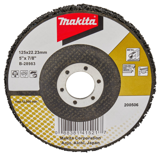 Afbeeldingen van Makita Reinigingsschijf B-28983 - Ø125mm - zwart 