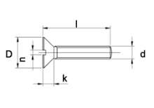 Afbeeldingen van Metaalschroef mes.pkm 5x40    din 963
