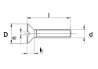 Afbeeldingen van Metaalschroef mes.pkm 6x50    din 963