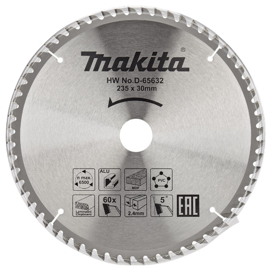 Afbeeldingen van Makita Zaagb multi 235x30 60T 5g D-65632
