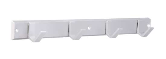 Afbeeldingen van Siro Haaklijst metaal - boorafstand 2x216mm/L 450mm/H 47mm/B 44mm mat aluminium 