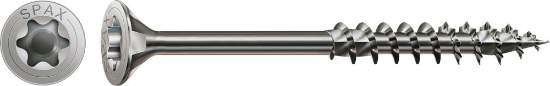 Afbeeldingen van Spax spaanplaatschroef 4Cut - Ø8x240mm T40 - verzonken multikop deeldraad RVS