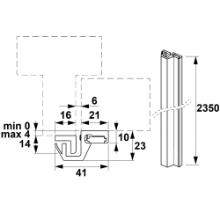 Afbeeldingen van Axa beveiligingstrip - M3 buiten 0-4mm - aluminium F1 