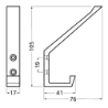 Afbeeldingen van Hermeta Hoed-/Jashaak Enkel 0138-01E F1