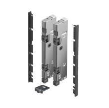 Afbeeldingen van Hettich AvanTech YOU Set verbinders voor inliggend front om zelf op maat te maken, te gebruiken met inlay-ladezijwand, systeemhoogte  187,  antraciet
