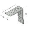 Afbeeldingen van GB XL-hoek - 175X175mm 72x5mm - zink magnesium