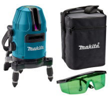 Afbeeldingen van Makita Kruislijnlaser 1V1H - Groen 12V - Zonder accu's en lader in doos