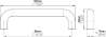 Afbeeldingen van Siro Meubelgreep metaal - boorafstand 96mm/L 106mm/H 29mm/B 10mm RVS effect 