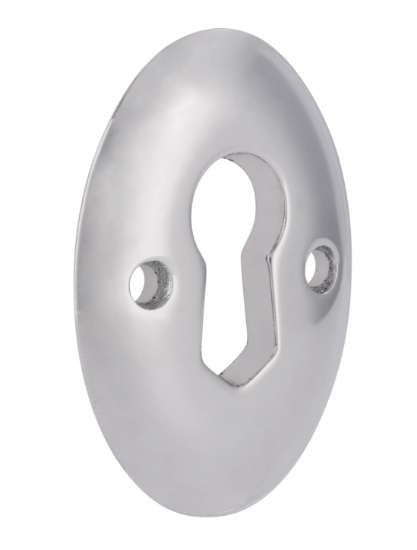 Afbeeldingen van Siro Sierschild metaal - boorafstand 15mm/L 35mm/H 3mm/B 25mm chroom glanzend 