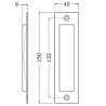 Afbeeldingen van Hermeta schuifdeurkom 150x40mm 4558-01 recht