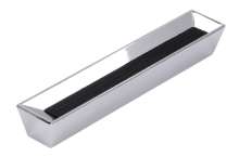 Afbeeldingen van Siro Meubelgreep metaal - boorafstand 128mm/L 159mm/H 22mm/B 28mm chroom glanzend/ zwart 