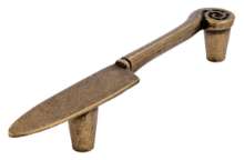 Afbeeldingen van Siro Meubelgreep metaal - boorafstand 96mm/L 139mm/H 23mm/B 19mm - antiek messing 