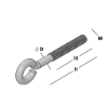 Afbeeldingen van GB Schroefoog met metrisch draad M6 20x10mm Ø5,25mm verzinkt 