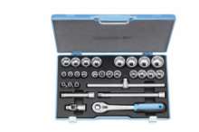 Afbeeldingen van GEDORE Dopsleutelset 1/2" 28-delig 19 VMU / D 19 VMU