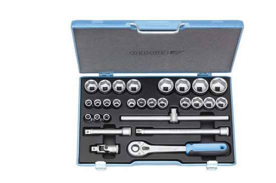 Afbeeldingen van GEDORE Dopsleutelset 1/2" 28-delig 19 VMU / D 19 VMU