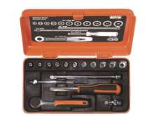 Afbeeldingen van Bahco dopsleutelset 16 delig 1/4'' met metalen doos