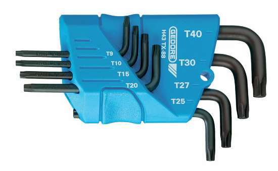 Afbeeldingen van GEDORE Stiftsleutelset tbv inwendige TORX® schroeven H 43 TX
