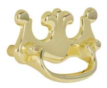 Afbeeldingen van Siro Hangende handgreep metaal - boorafstand 64mm/L 74mm/H 19mm/B 47mm messing glanzend 