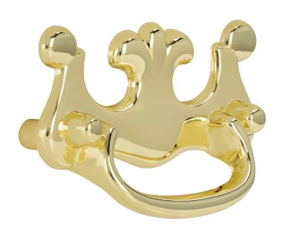 Afbeeldingen van Siro Hangende handgreep metaal - boorafstand 64mm/L 74mm/H 19mm/B 47mm messing glanzend 