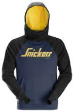 Afbeeldingen van Snickers logo hoodie 2889-9504, Maat XS, donker blauw/zwart