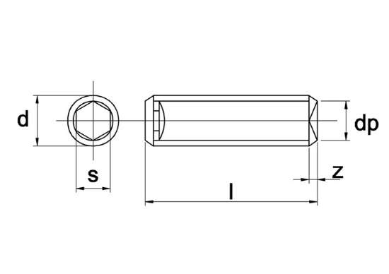 Afbeeldingen van Stelschroeven    bzkm 5x6     din 916