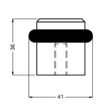 Afbeeldingen van Hermeta Deurbuffer Vloer 4735-18E Zwart