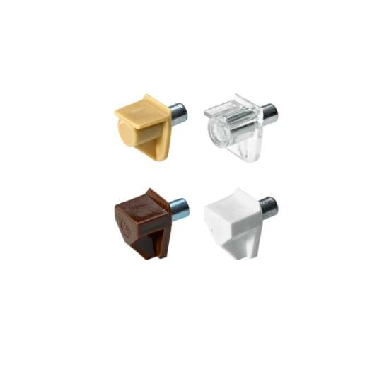 Afbeeldingen van Hettich legplankdrager Safety , ø 5 mm, staal, kunststof glashelder