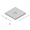 Afbeeldingen van GB Volgplaat M16 100x100 6 Thermisch Verzinkt