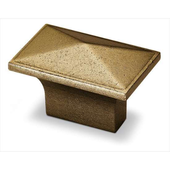Afbeeldingen van Hettich Knop Tarraco, boorafstand 16, L 49 mm, B 30 mm, H 28 mm, messingkleurig antiek