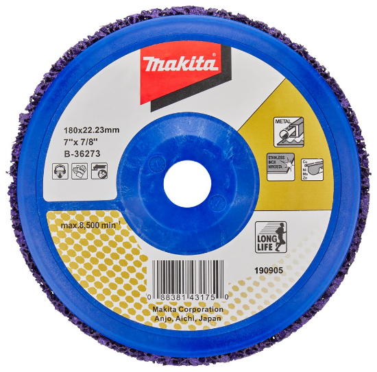 Afbeeldingen van Makita Reinigingsschijf B-36273 - Ø180mm - paars 