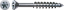 Afbeeldingen van Spax-M spaanplaatschroef - Ø3.5x45mm T15mm - platkop elektrolytisch verzinkt