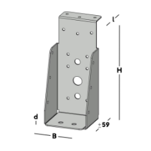 Afbeeldingen van GB Balkdrager GBS-KL 63x150 1,5 Sendzimir Verzinkt