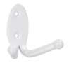 Afbeeldingen van Siro Kapstokhaak metaal - boorafstand 24mm/L 61mm/H 40mm/B 70mm - wit 